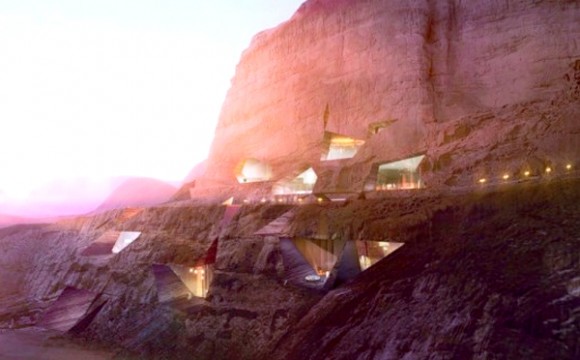 โรงแรมในเทือกเขา Wadi Rum ประเทศจอร์แดน