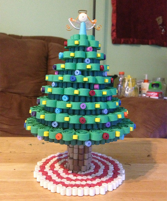 3D Quilled Christmas tree